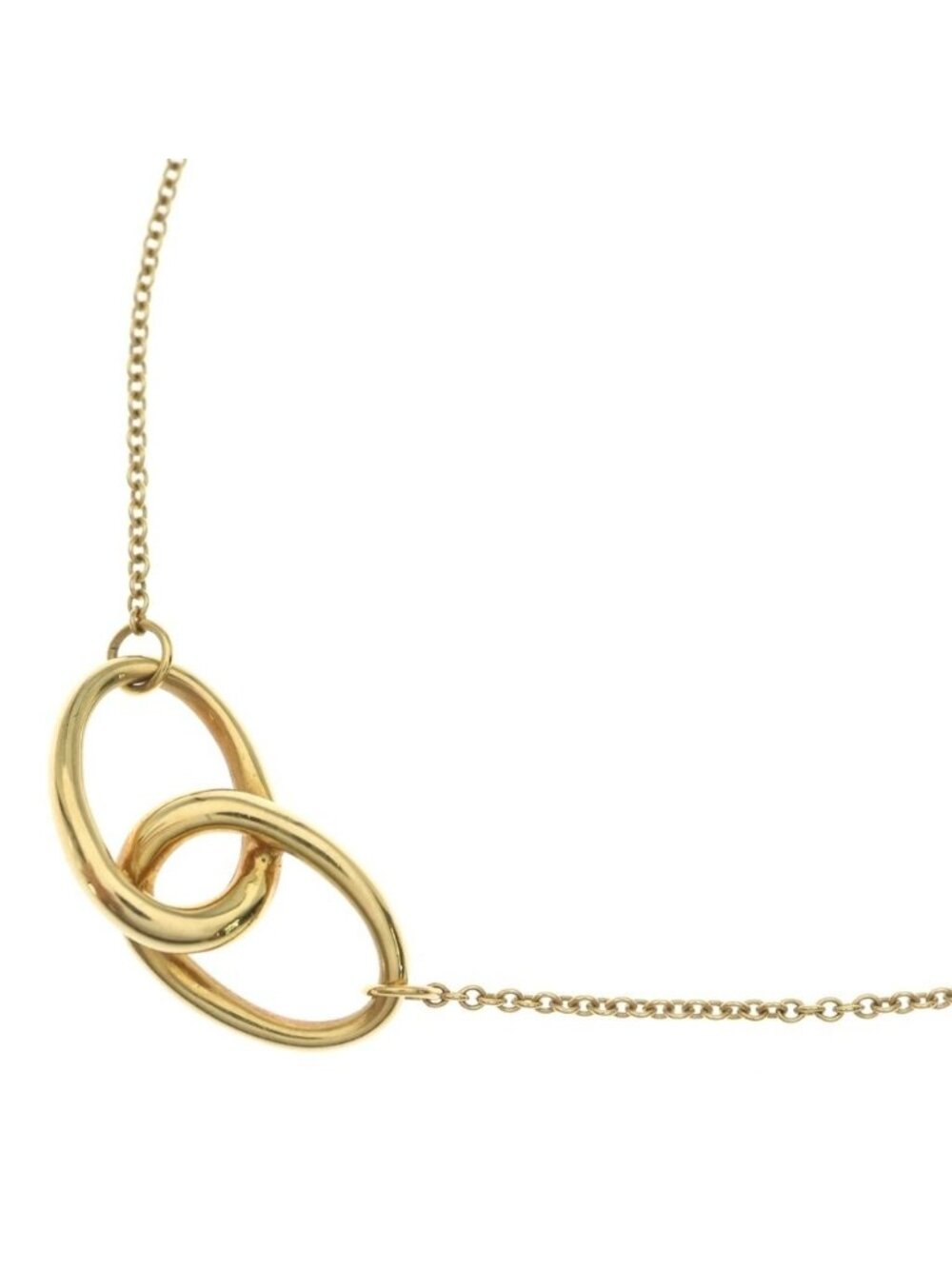 Tiffany & Co Interlocking Circle Pendant Chain Yellow Gold